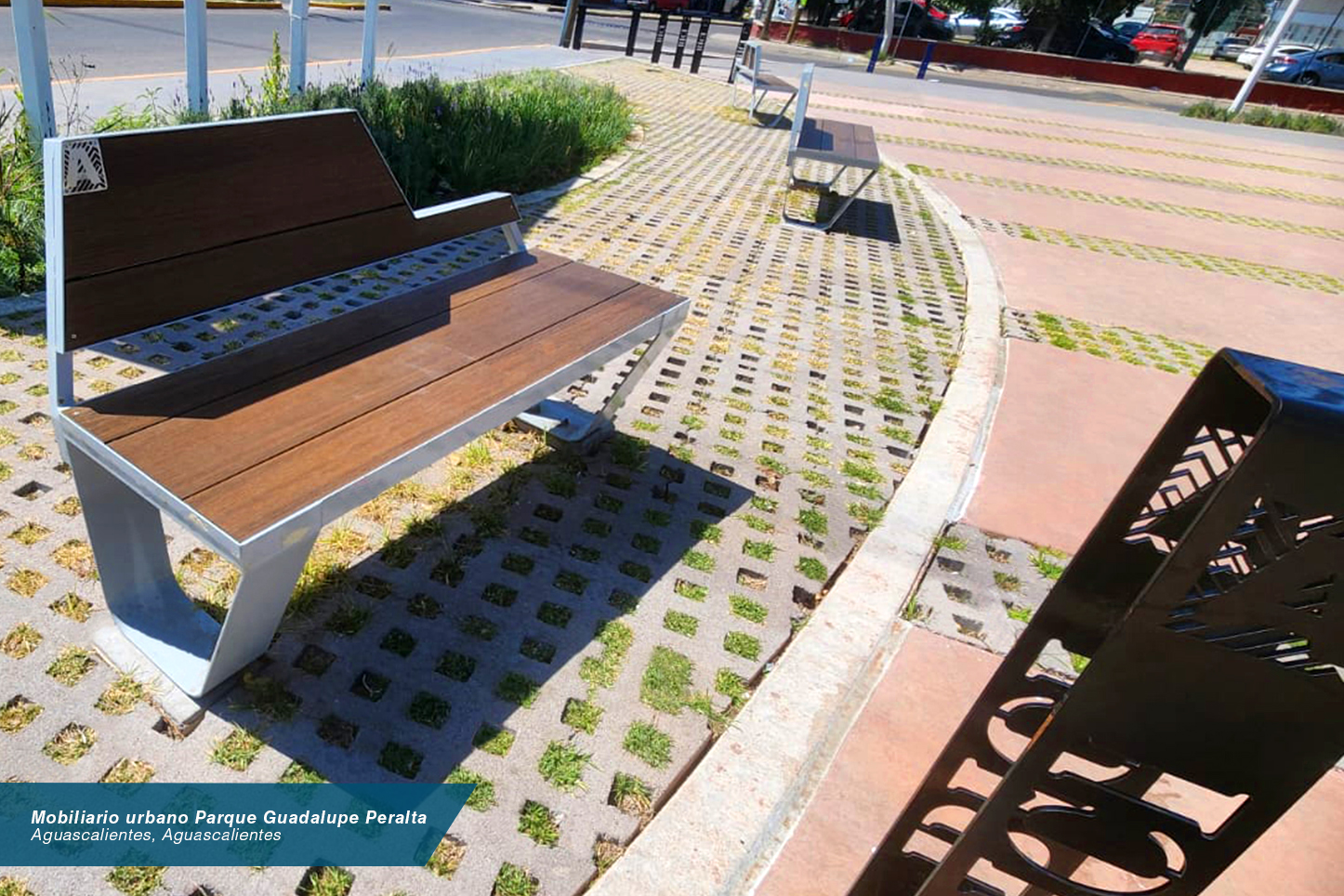 Mobiliario urbano Gobierno de Aguascalientes parque Guadalupe Peralta